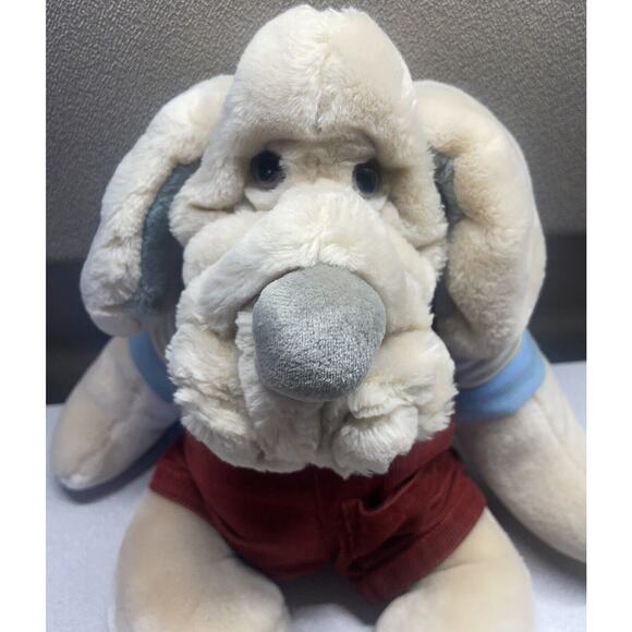 Vintage Wrinkles Dog Hand Puppet Brown Corduroy Overalls Heritage Collection‎ - Picture 3 of 10